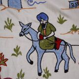 Hand-knotted rug, vintage Turkish rug 51x186 cm