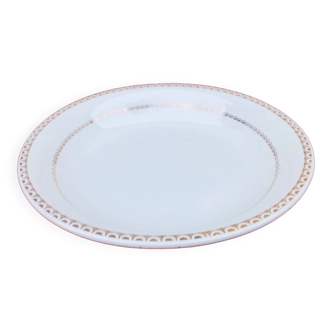 1950s Serving Dish Hollow Earthenware with Gold Frieze Decoration