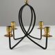 Black & brass four-light candle holder – Gunnar Ander for Ystad-Metall, Sweden, 1950s/1960s