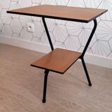 1960s modernist side table – tubular structure & double top