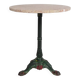 Bistro table with cast iron legs and marble top, 1920s.
