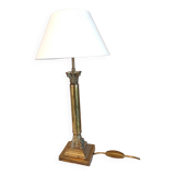 Bronze column-shaped table lamp