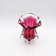 Organic Art Vase Josef Hospodka - Sommerso Ruby/Mandarin