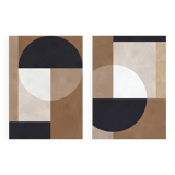 Geometric art print in brown tones