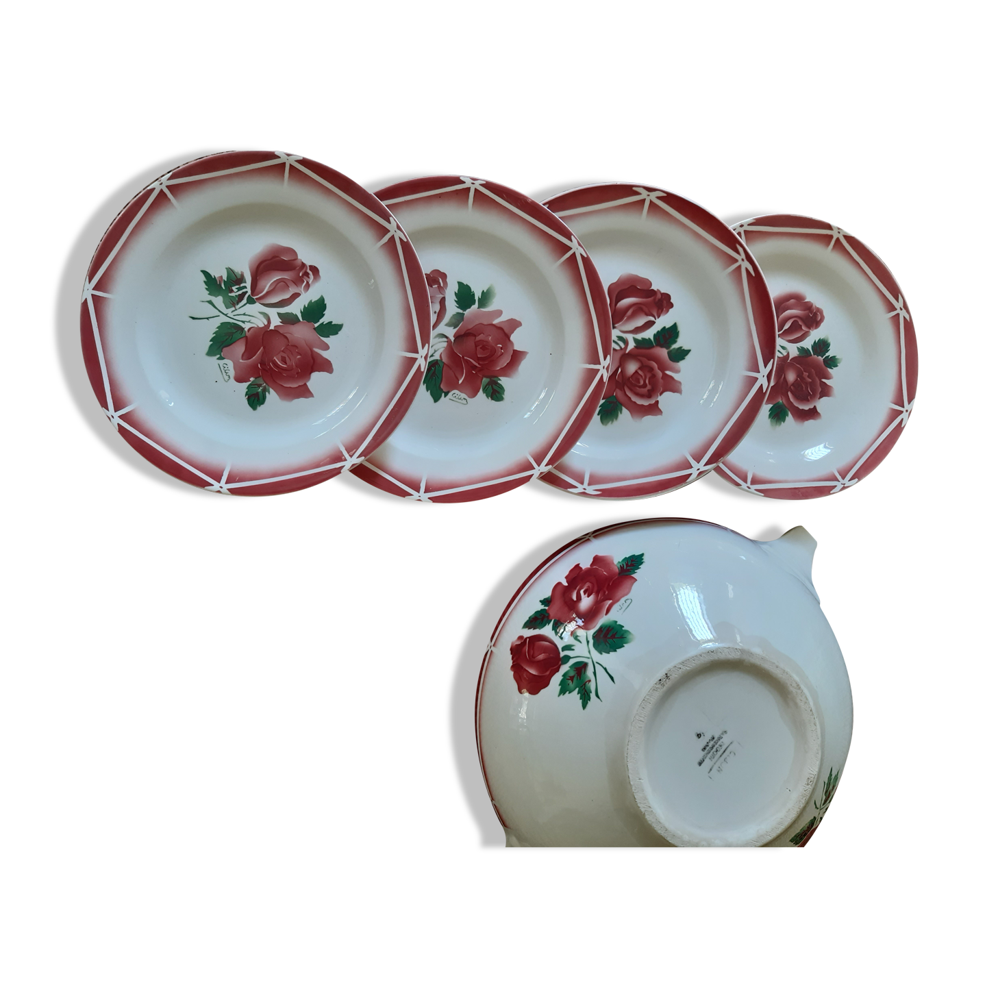 Dessert plates Digoin Sarreguemines