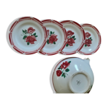 Assiettes à dessert Digoin Sarreguemines