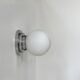 Pair of vintage modernist Art Deco wall lights, chrome and opaline, France