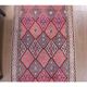 1970s vintage Turkish hand-knotted wool cotton pink runner rug 87x395