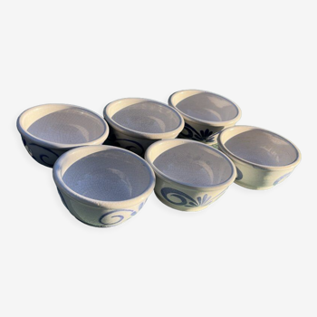6 ramequins en ceramique craquelée