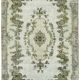 Tapis bleu anatolien antique noué à la main des années 1970 206 cm x 318 cm