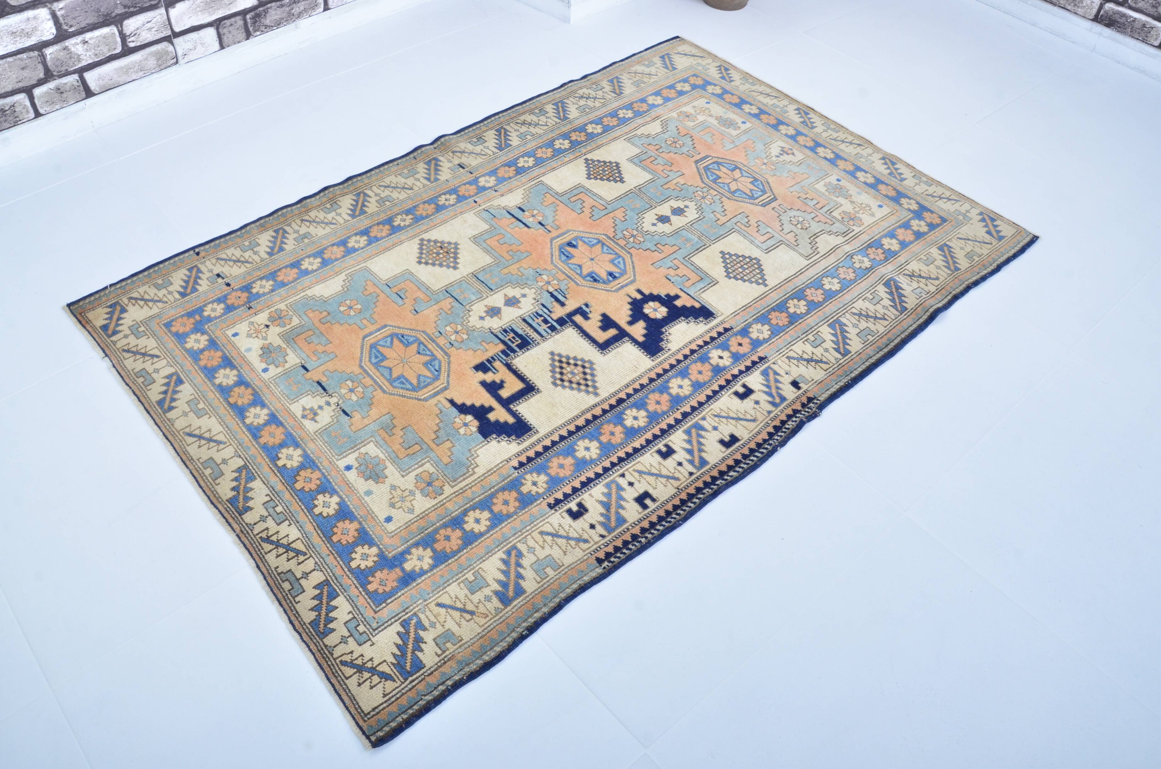 Geometric  Vintage Wool Carpet sku 3240