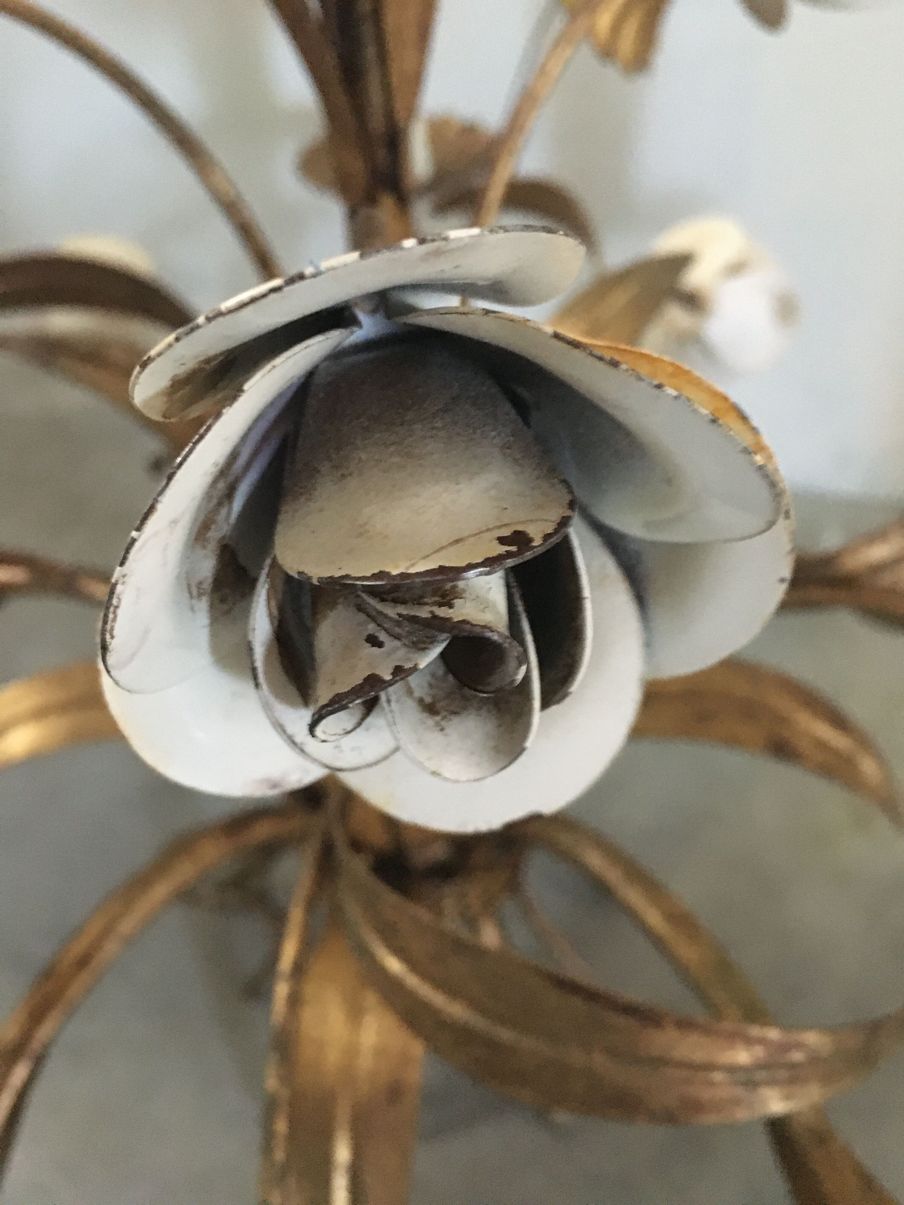 Flower wreath chandelier, 60s