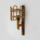 Rattan bamboo lantern wall light. 1950s-1960s