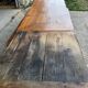 Antique farmhouse table in solid cherry wood with its 2 benches