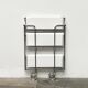 Vintage German folding service trolley with 3 shelves, 1970s.