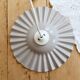 Vintage lilac taupe pleated ceramic pendant light