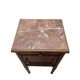 Antique French Oak Bedside Table With Marble Top, early 1900s