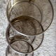 Pull-out tables (x 3) steel and glass smoked - 70s