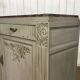 Art Deco sideboard in walnut, oak and marble top.