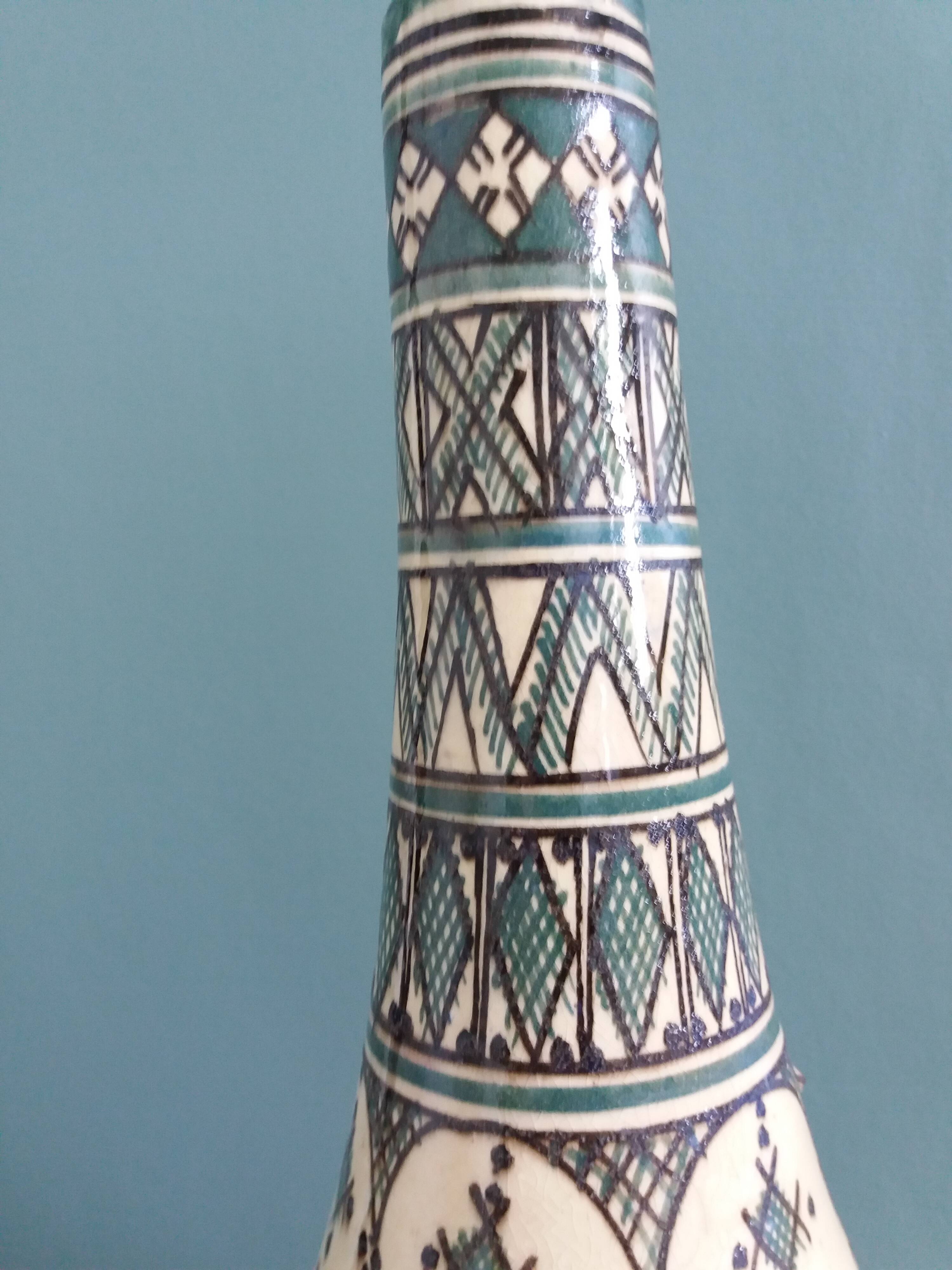 Safi Morocco terracotta vase lamp base