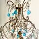 Old crystal pendant chandelier