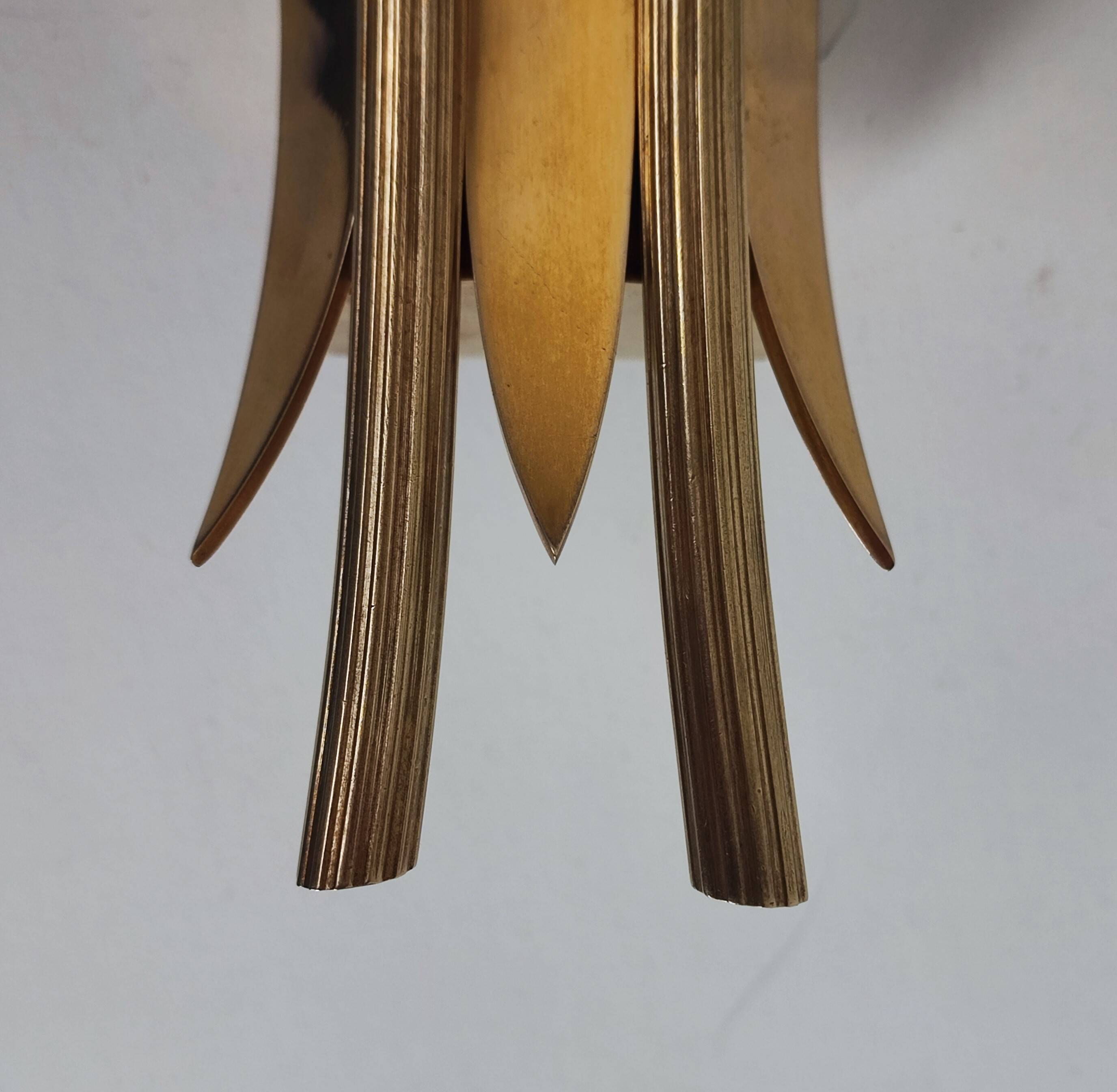 Double brass wall light