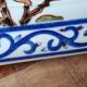 Square plate in Gien earthenware – Polychrome floral decoration