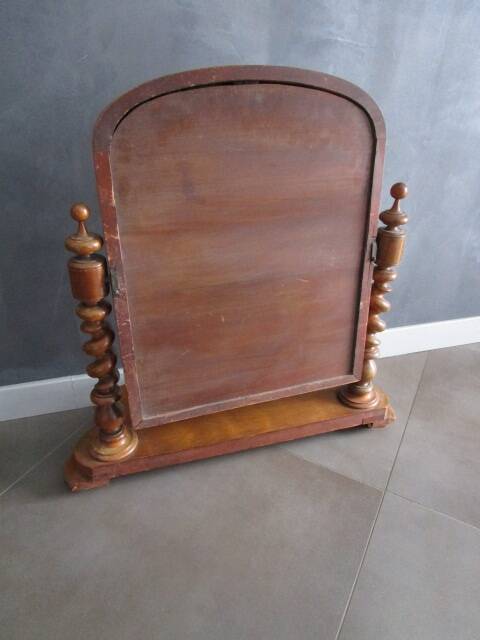 Antique tilting tabletop mirror