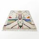 Moroccan Berber rug with colourful patterns.