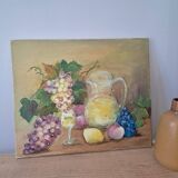 Still life painting canvas