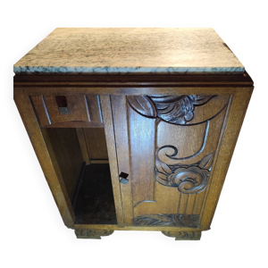 chevet art déco bois