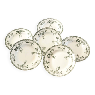 6 Terre de fer Modernstyle deep plates