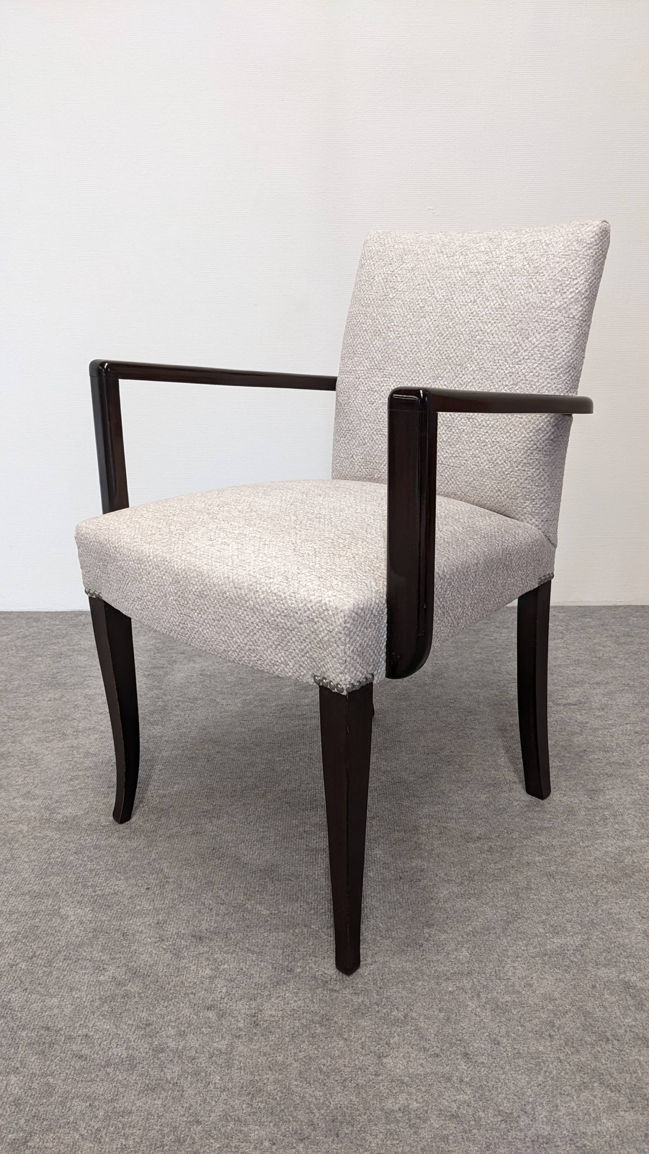 Paire de fauteuils bridges Art déco, France vers 1920