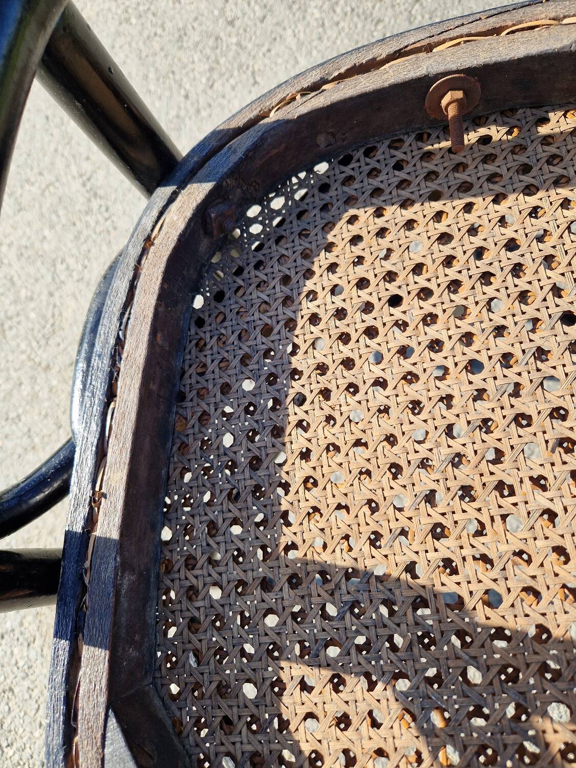 Set of 2 cane bistro chairs