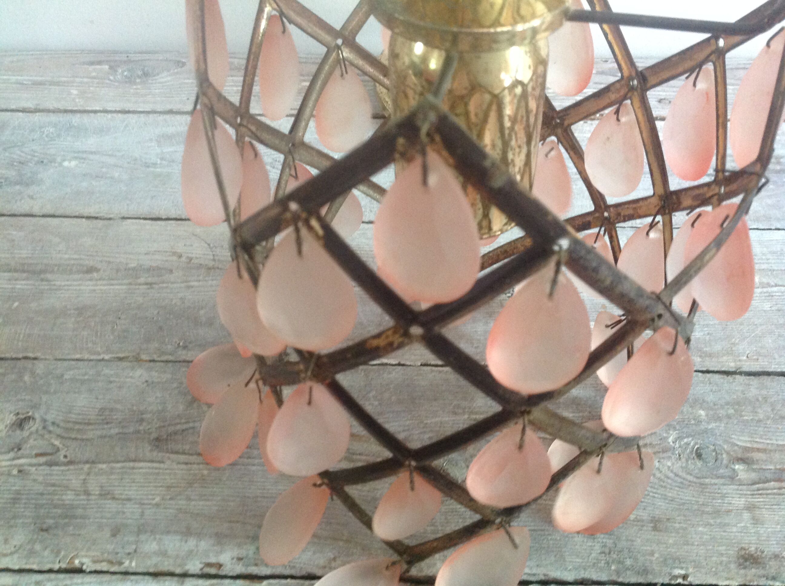 Hanging lamp with stamps