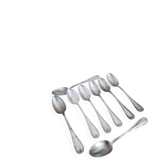 Set of 8 small silver spoons