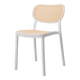 White chair with retro cane look