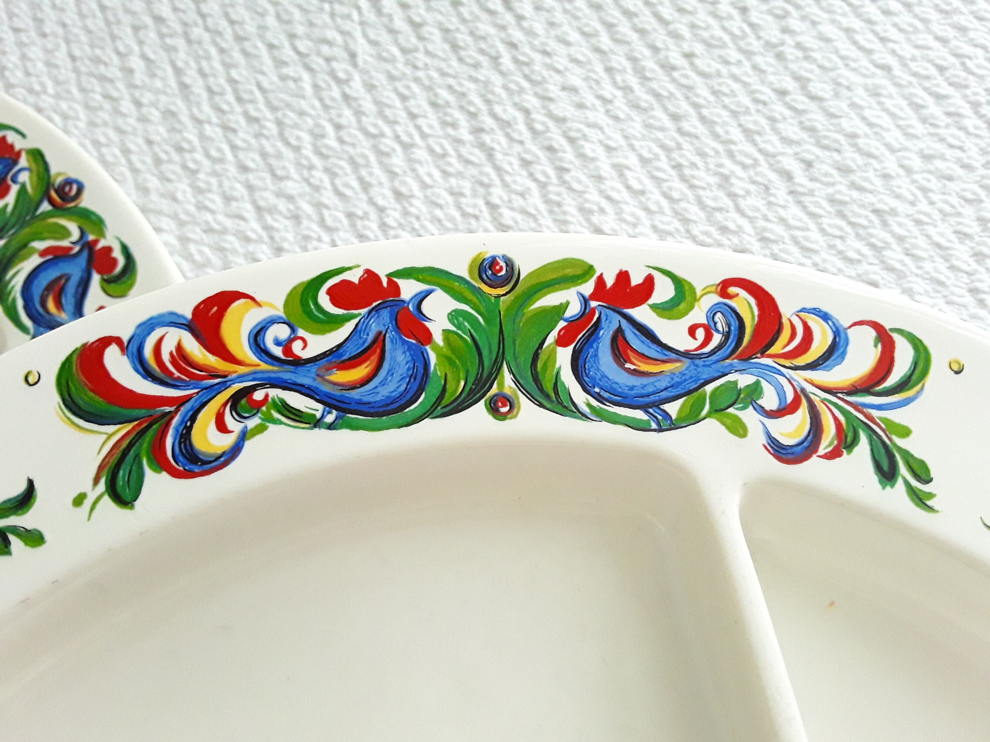 Vintage Villeroy and Boch fondue plates
