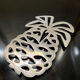 Vintage pineapple trivia in silver metal