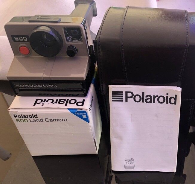 Polaroid 500 in its box