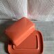 Terracotta ceramic butter dish