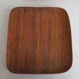 4 square plates in teak