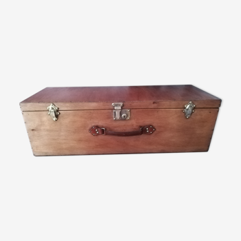 Wooden trunk suitcase