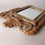 Hand carved wooden mirror