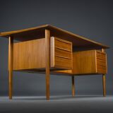 Danish Teak Desk by Peter Lovig Nielsen for Hedensted Mobelfabrik, 1960s