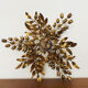 Gilded Italian Hollywood Regency metal wall lamp or flush light by Hans Kögl