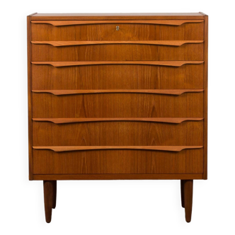 Danish mid-century teak chest of 6 drawers by Genega Mobler, 1960s