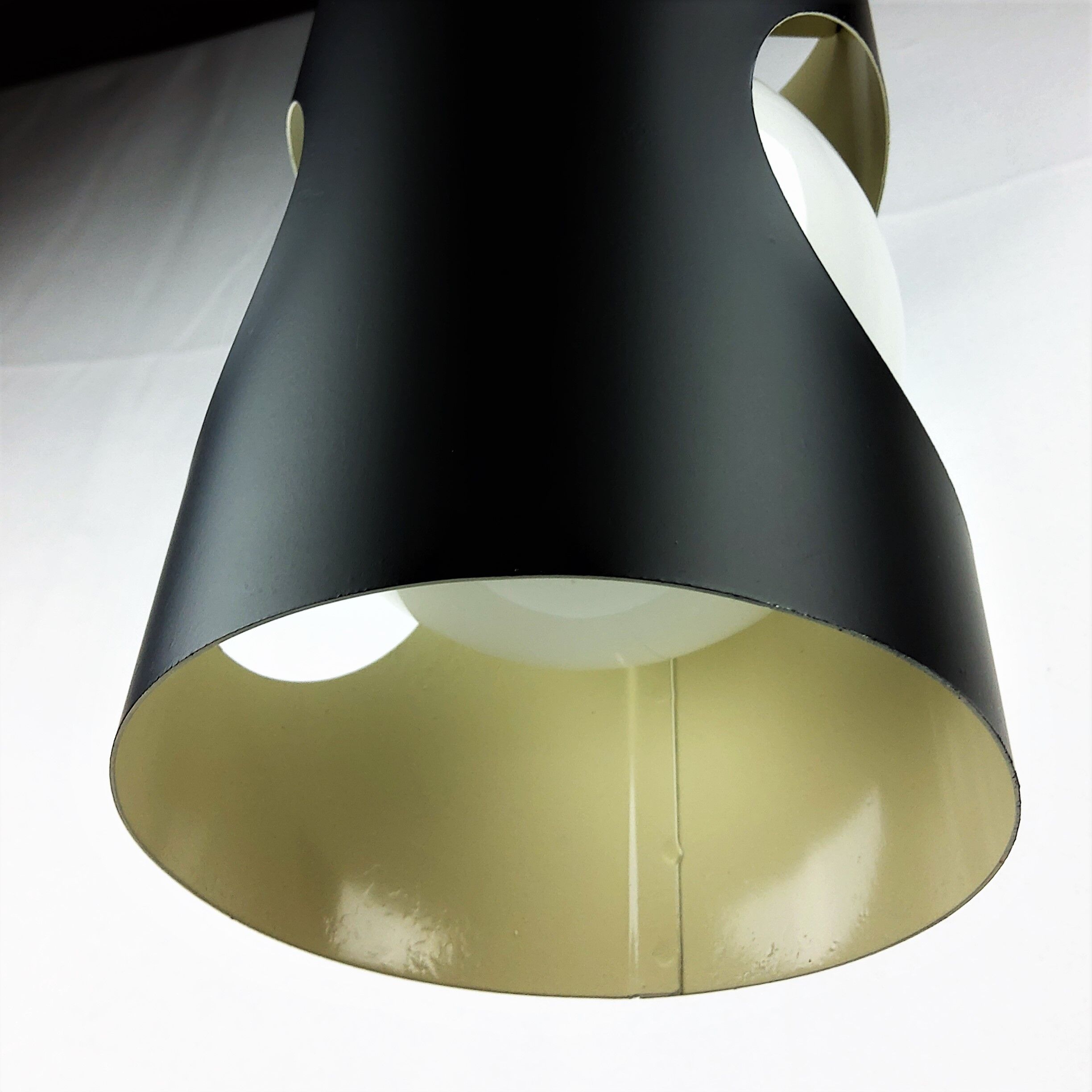 Vintage black metal suspension 1960