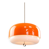 Rare lampe à pendentif Méduse XXL orange de Guzzini, années 1970