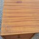 60s desk in golden blond mahogany with conical coffered feet